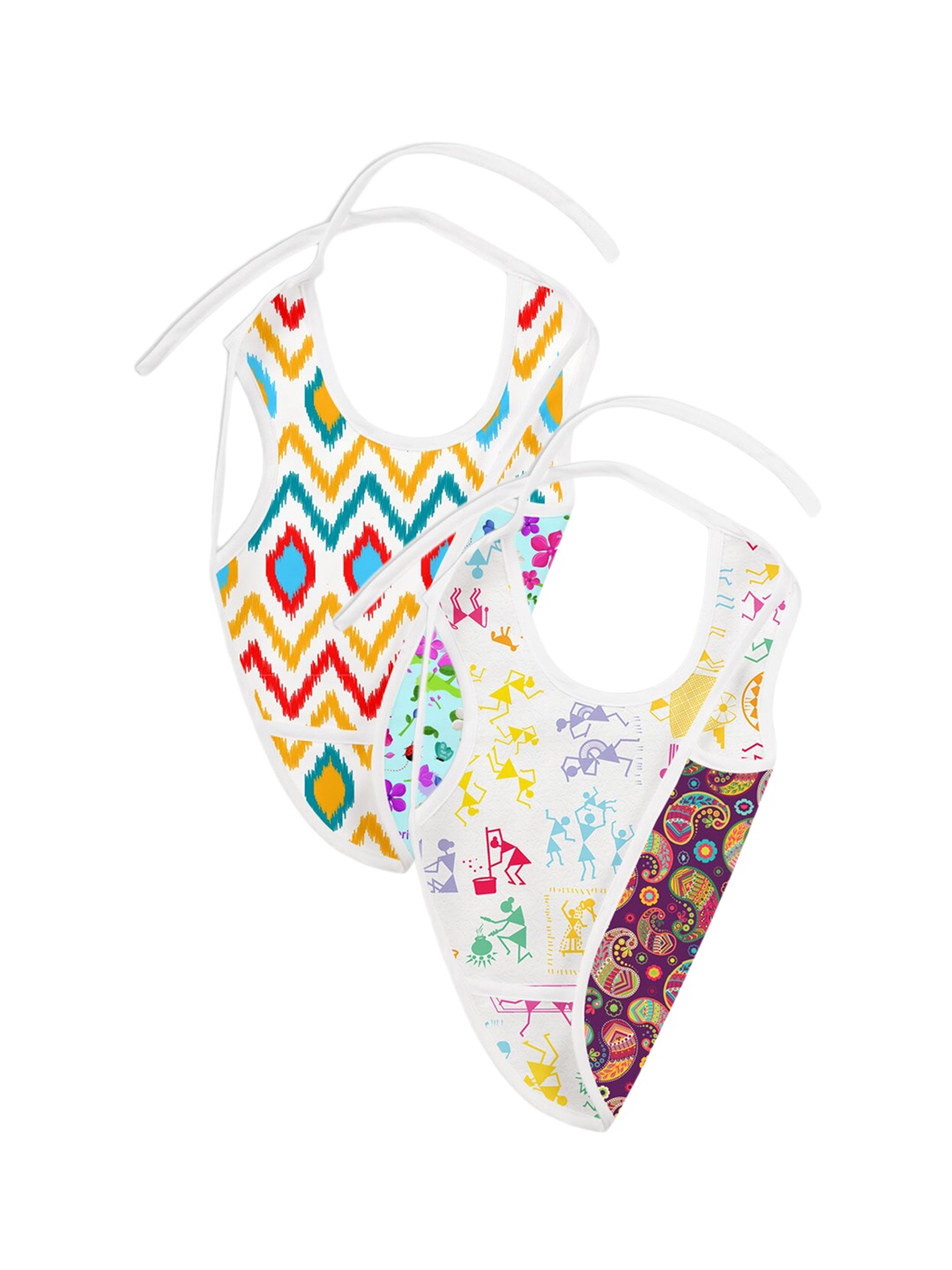 

SuperBottoms Kids Pack of 2 Waterproof Cloth Reversible Bib, Multi