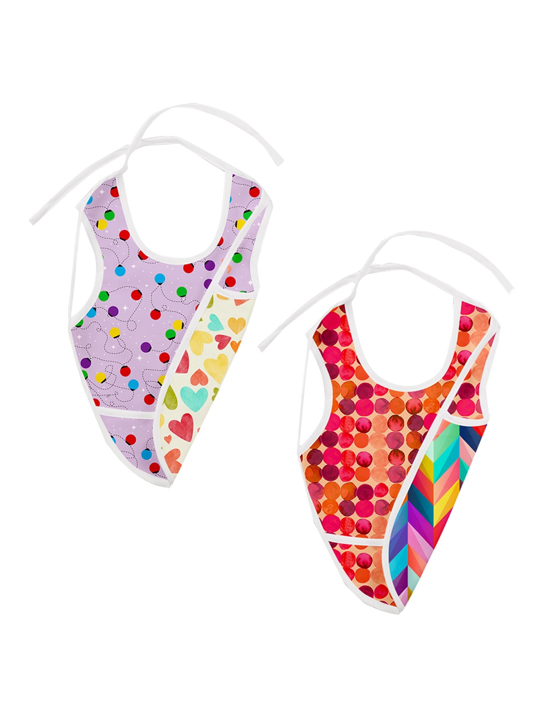 

SuperBottoms Kids Pack of 2 Waterproof Reversible Bibs, Multi