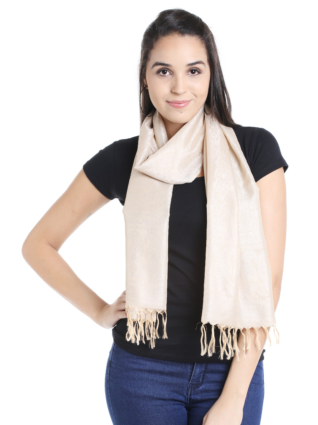 

Noi Beige Striped Stole