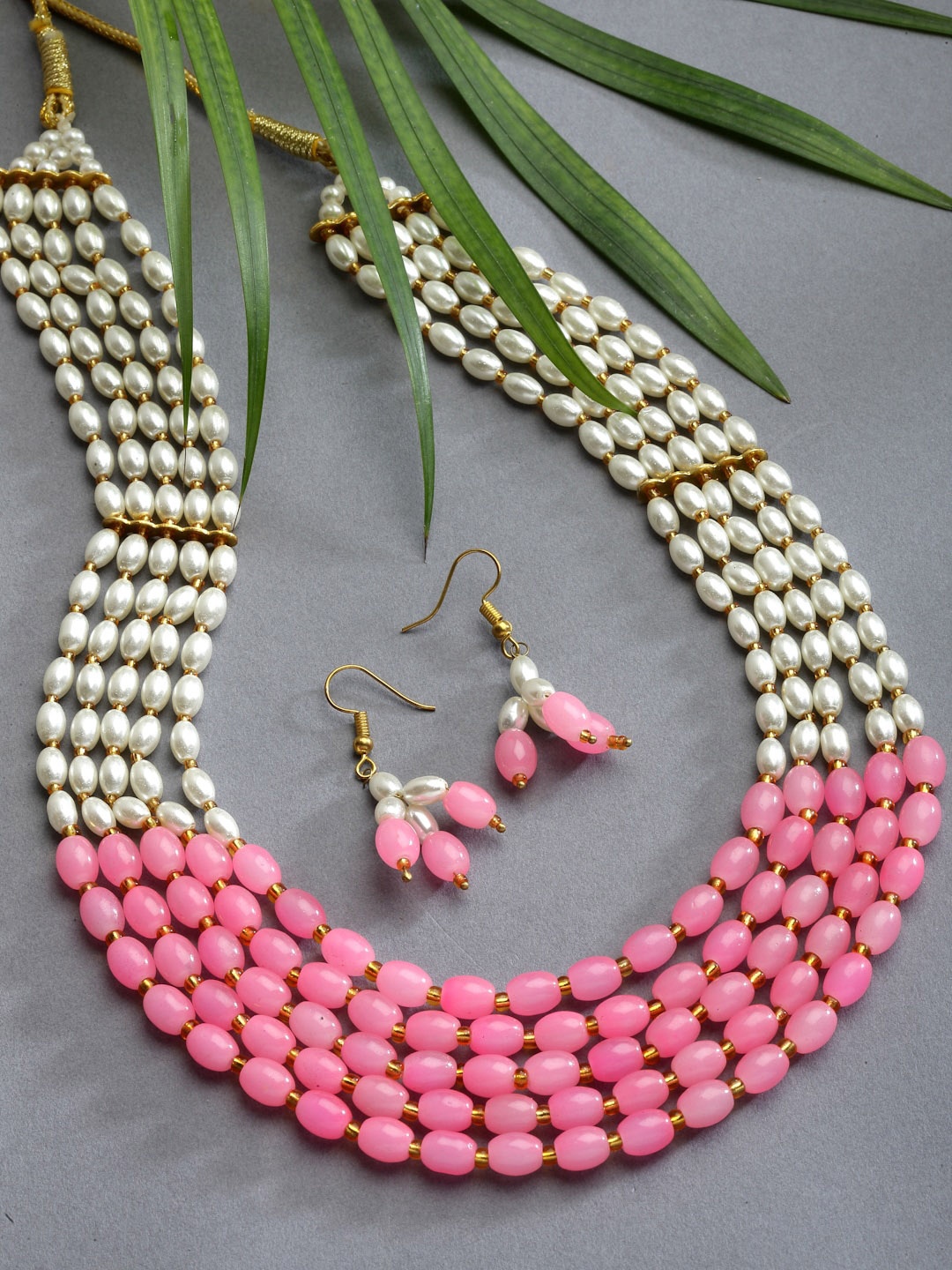 

ZENEME Gold-Plated Pearl Beaded Jewellery Set