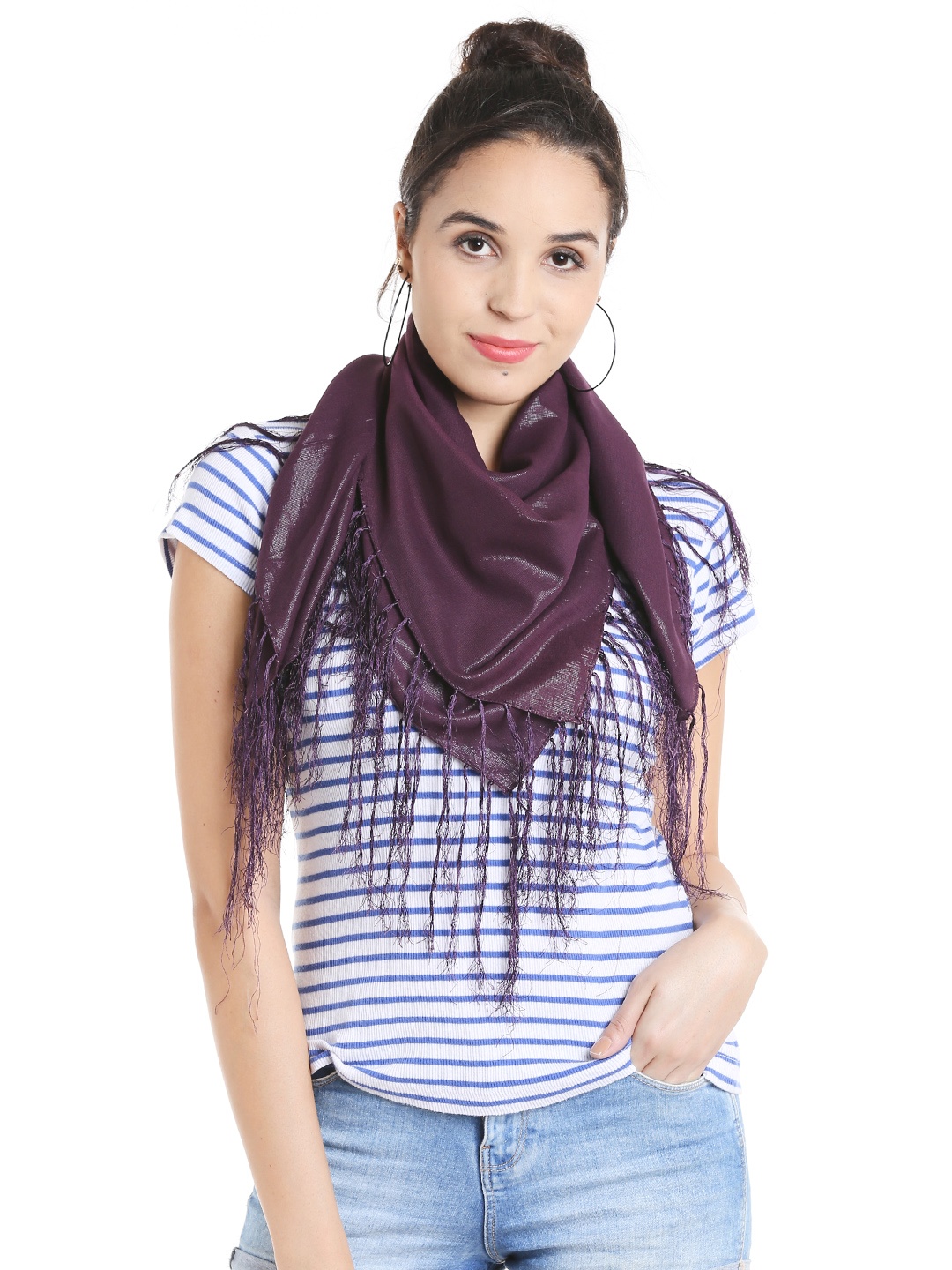 

Noi Purple Solid Scarf