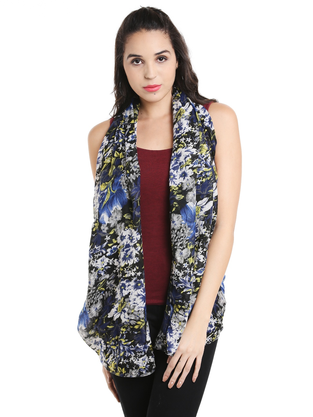 

Noi Multicoloured Floral Print Stole, Multi