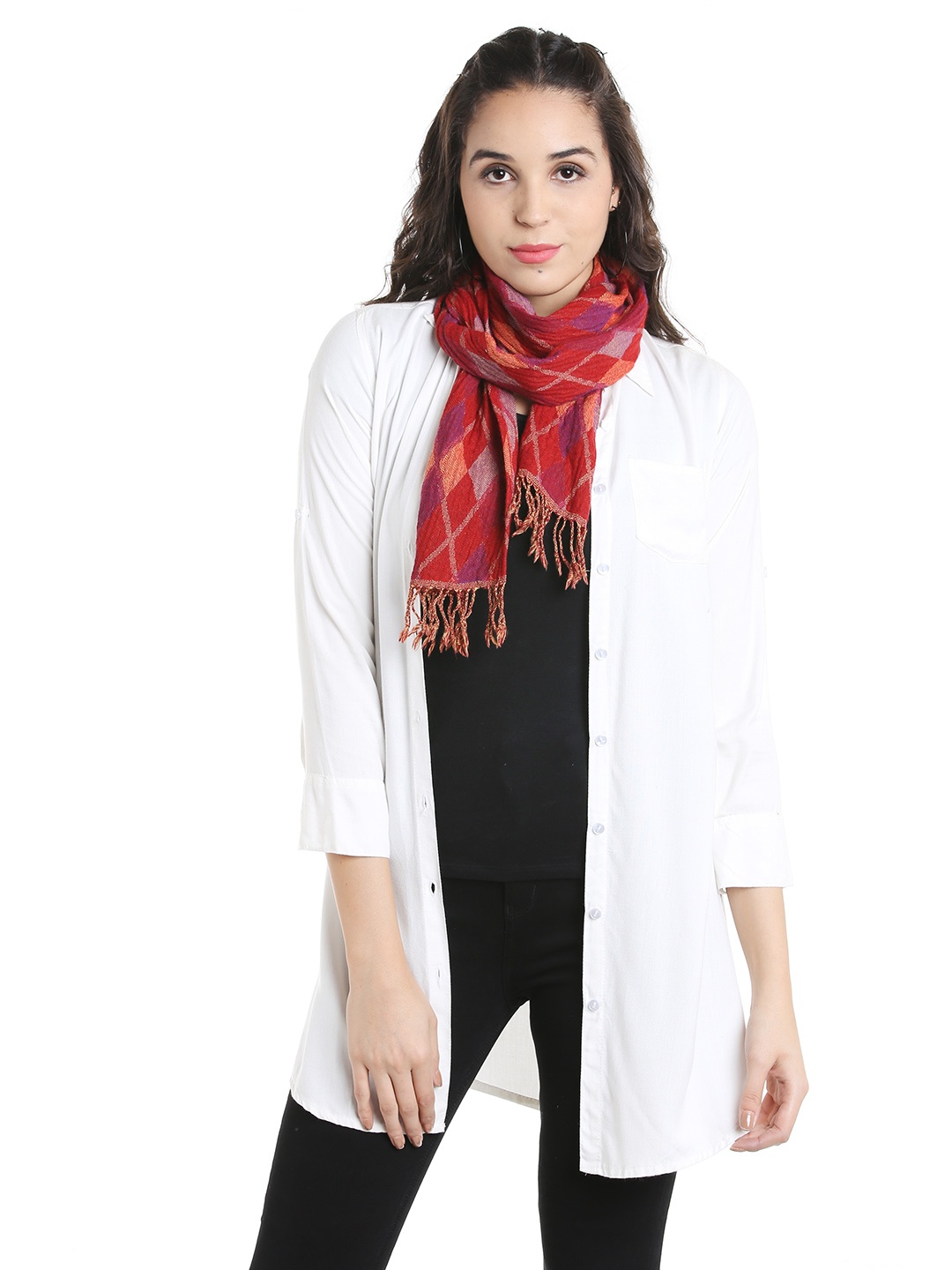 

Noi Red Printed Stole