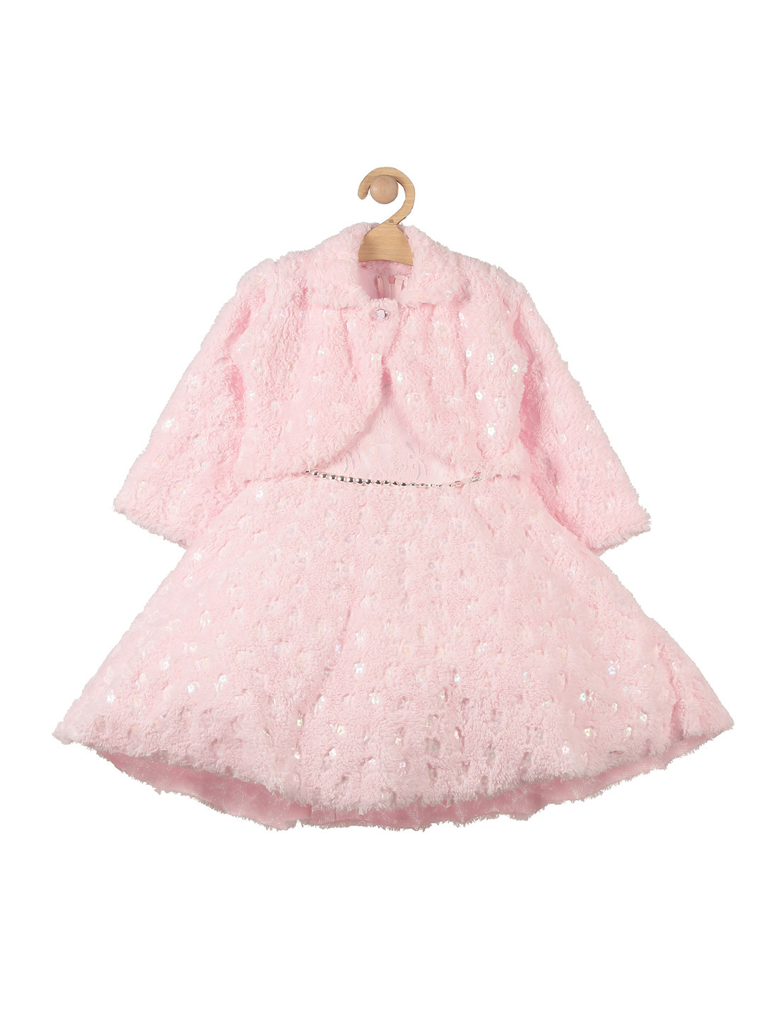 

Lil Lollipop Girls Sequined Dress With Shrug, Pink