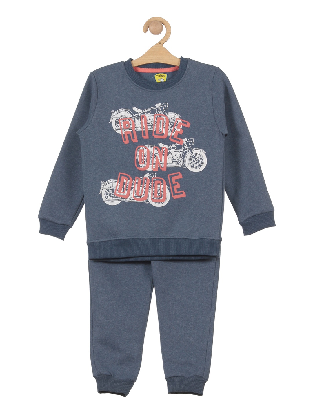 

Lil Lollipop Infants Boys Printed Fleece Tracksuits, Blue