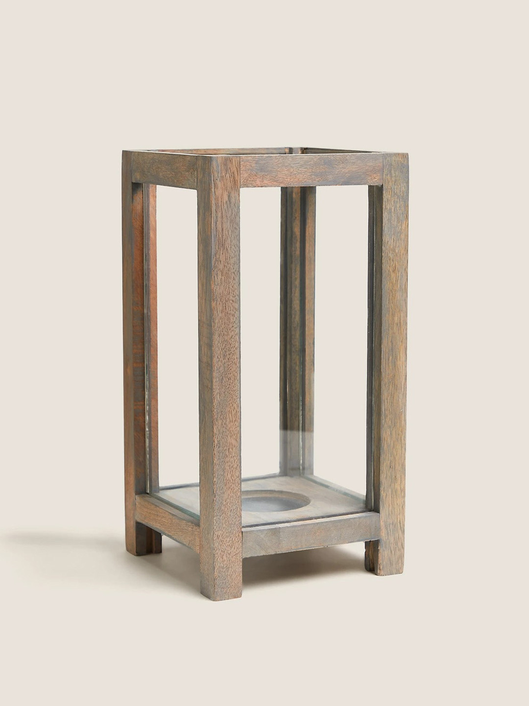 

Marks & Spencer Beige Wooden Hurricane Table Lamps