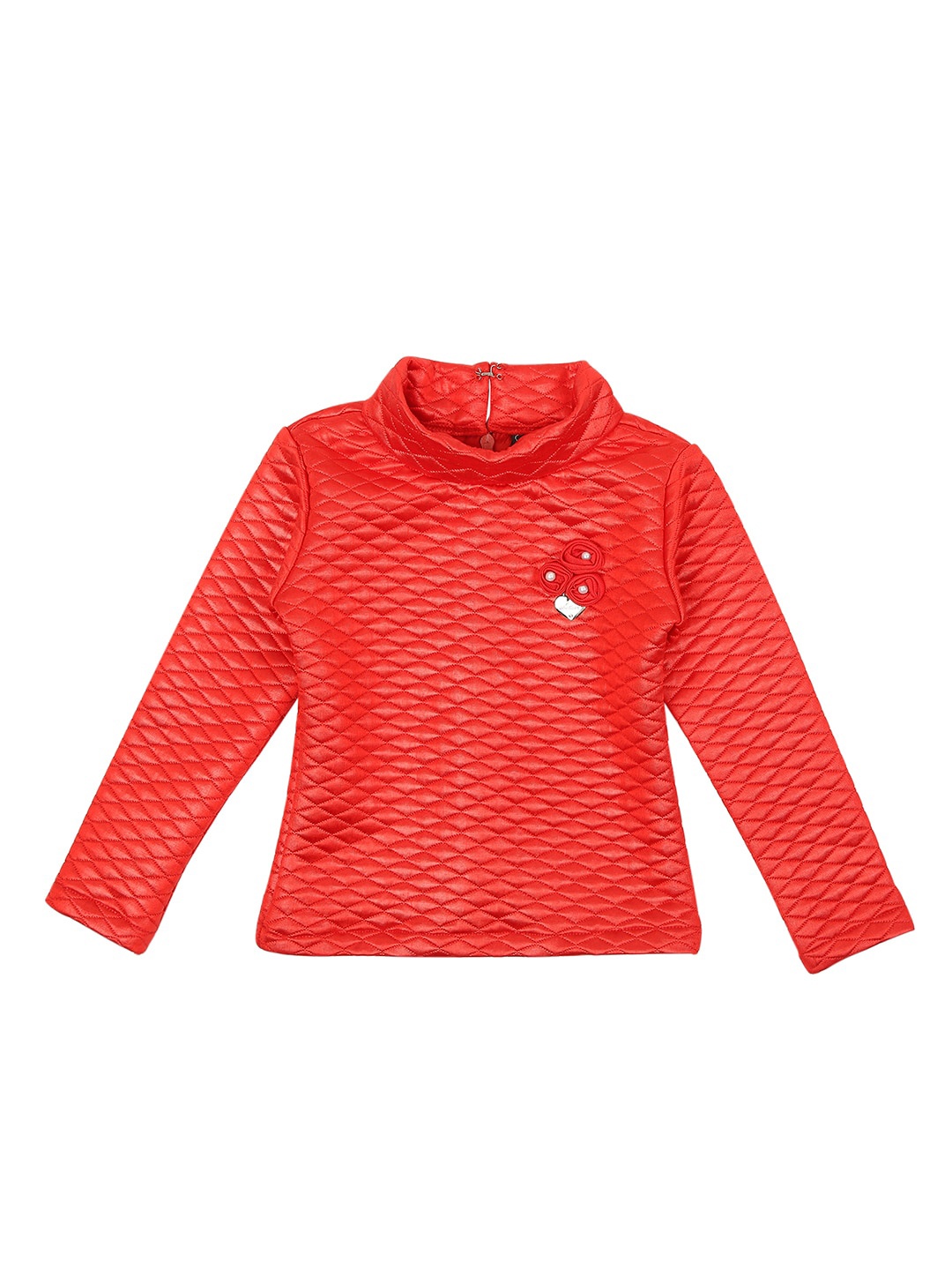 

Actuel Embellished Print Top, Red