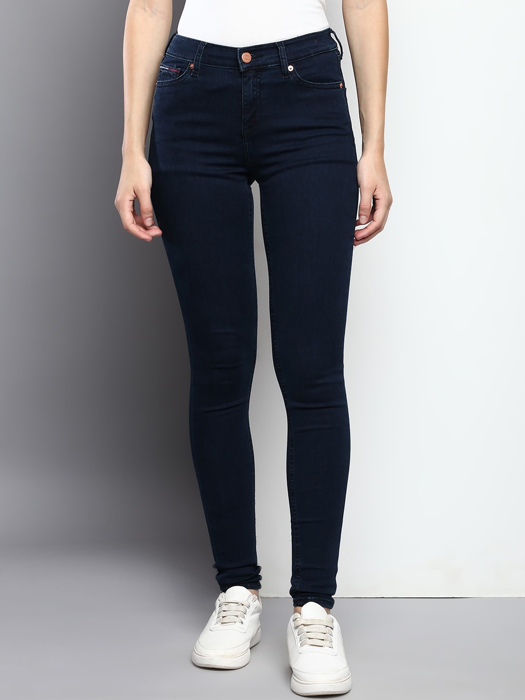 

Tommy Hilfiger Women Skinny Fit Cotton Jeans, Blue