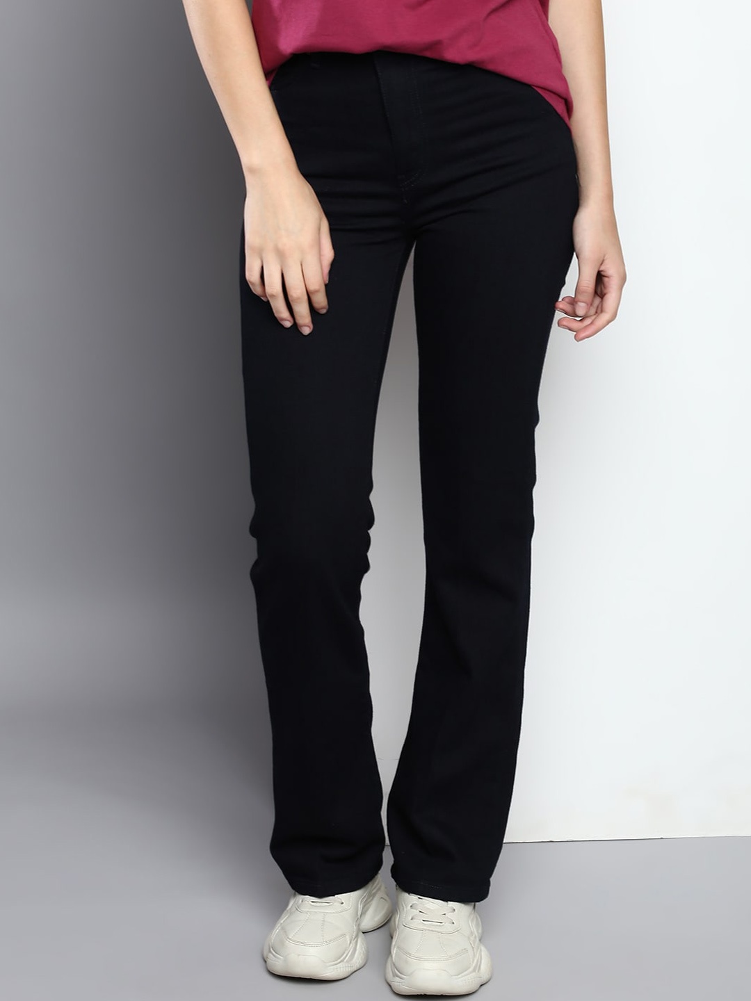 

Tommy Hilfiger Women Bootcut Cotton Jeans, Black