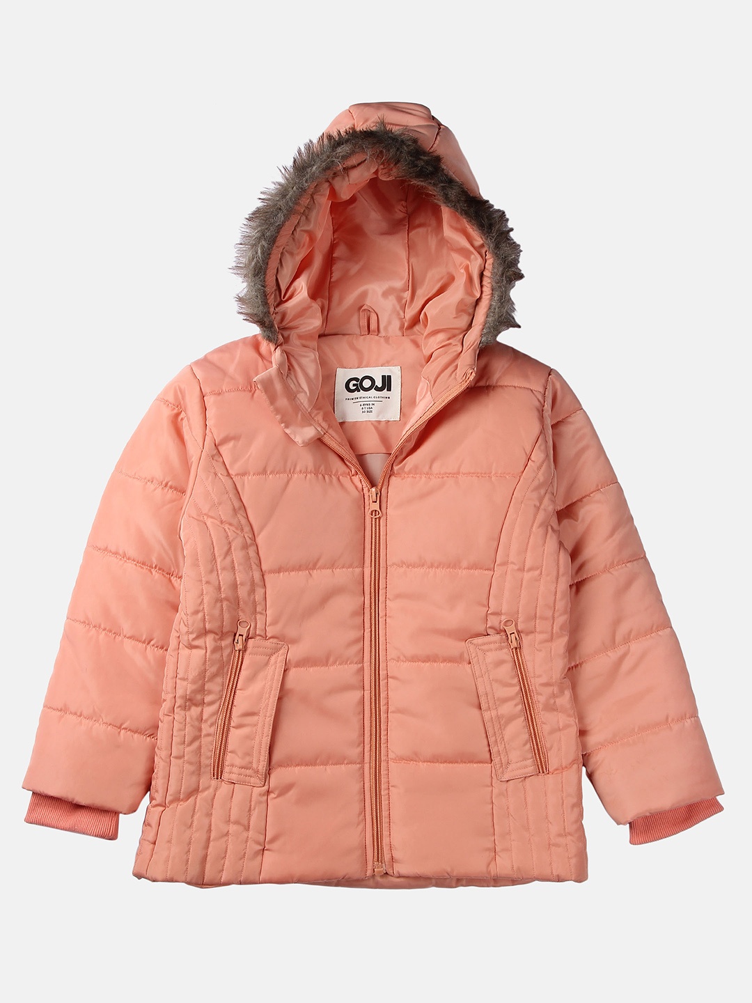 

GOJI Girls Puffer Jacket, Peach