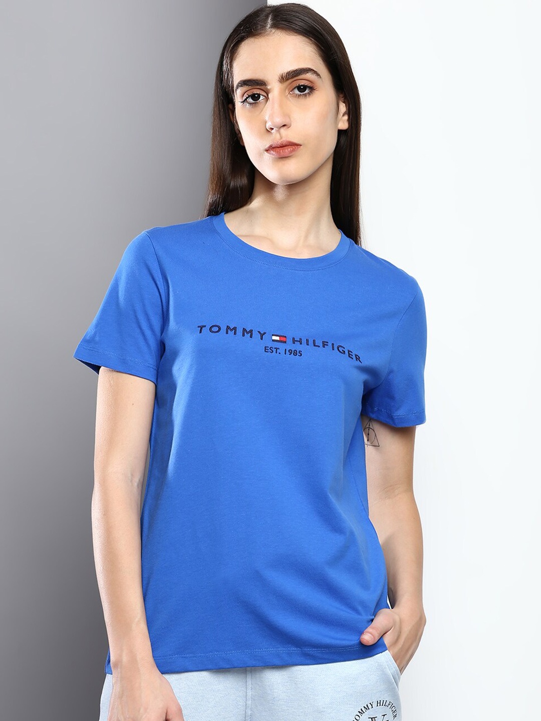 

Tommy Hilfiger Women Printed T-shirt, Blue