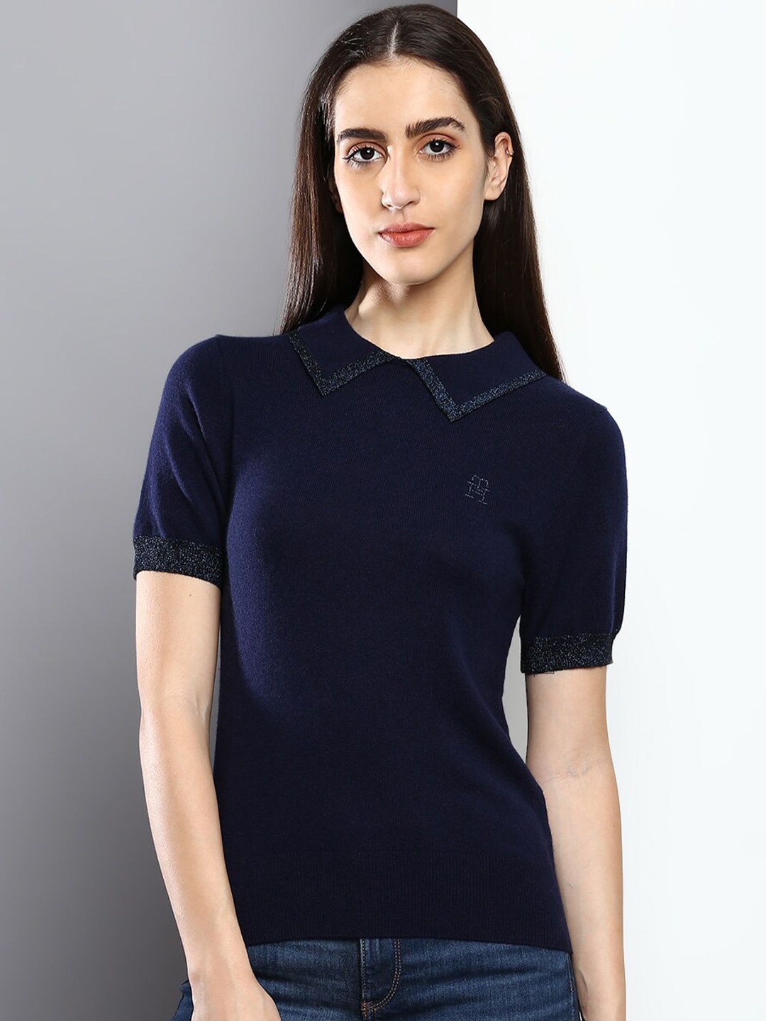

Tommy Hilfiger Women Slim Fit T-shirt, Blue
