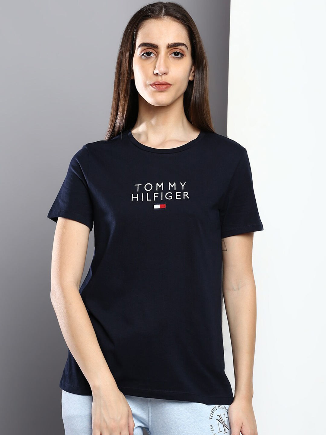 

Tommy Hilfiger Women Printed T-shirt, Navy blue