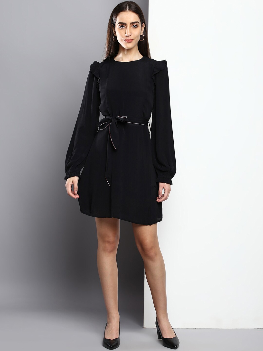 

Tommy Hilfiger Bow Detailed A-Line Dress, Black