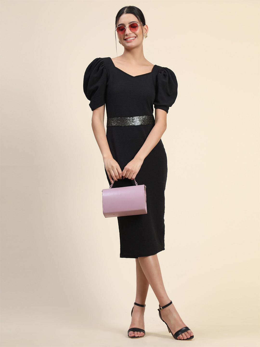 

WESTHOOD Sheath Midi Dress, Black