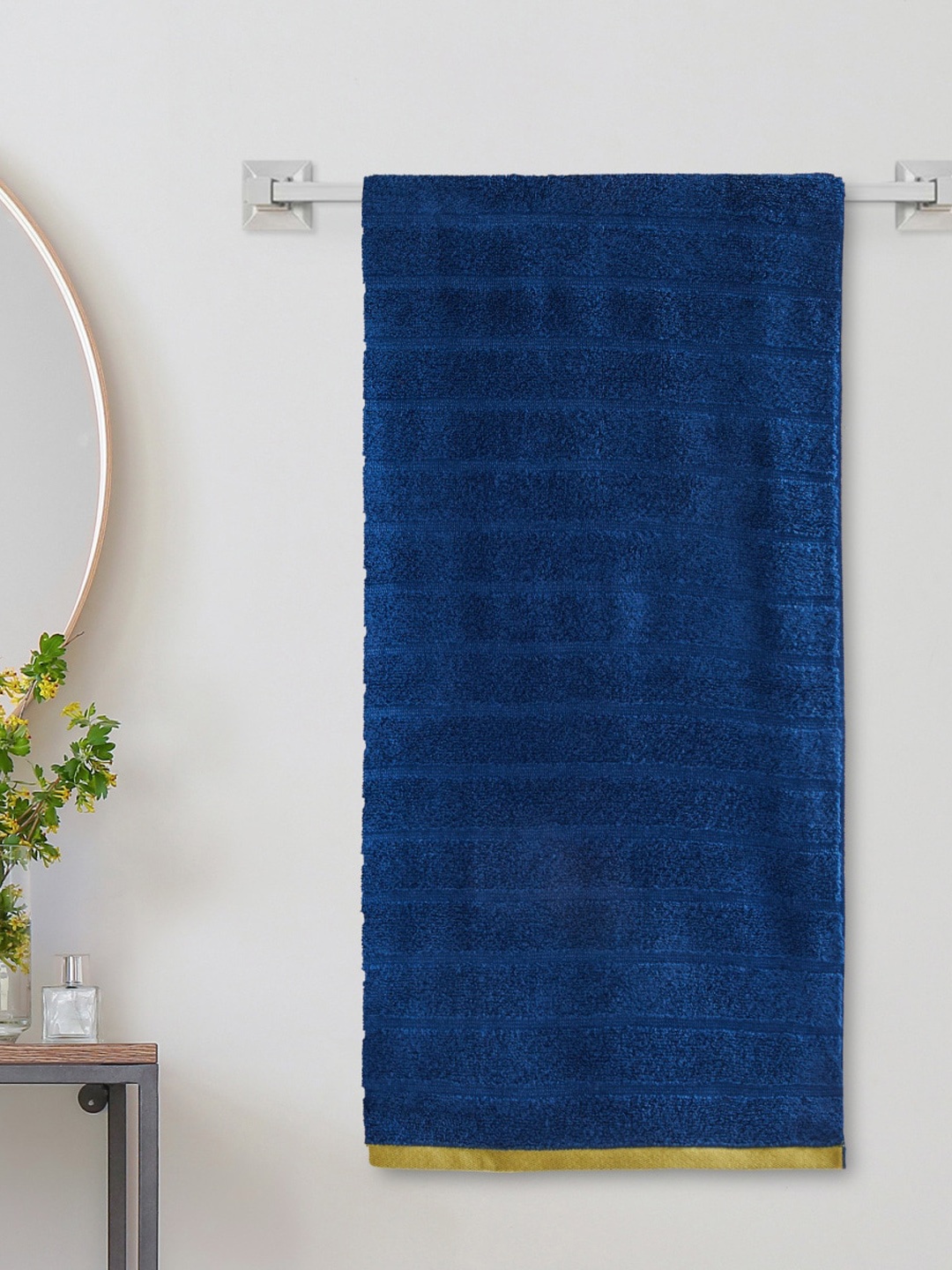 

Home Centre Textured Cotton 250 GSM Bath Towel, Blue