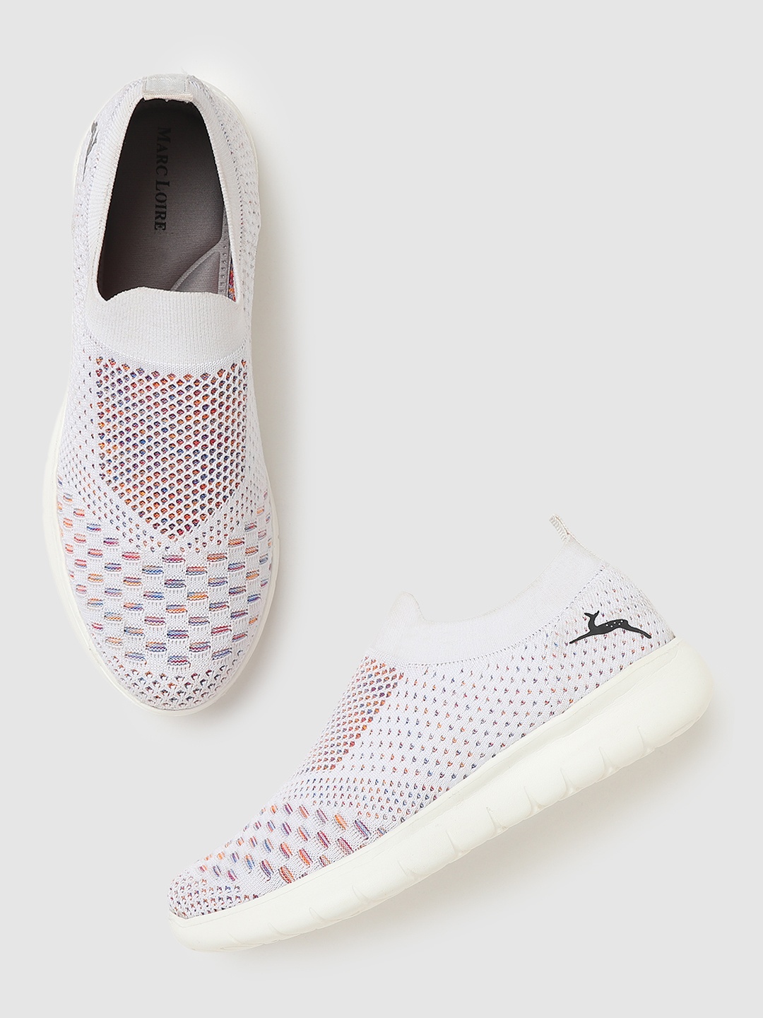 

Marc Loire Women Woven Design Lightweight Slip-On Sneakers, White