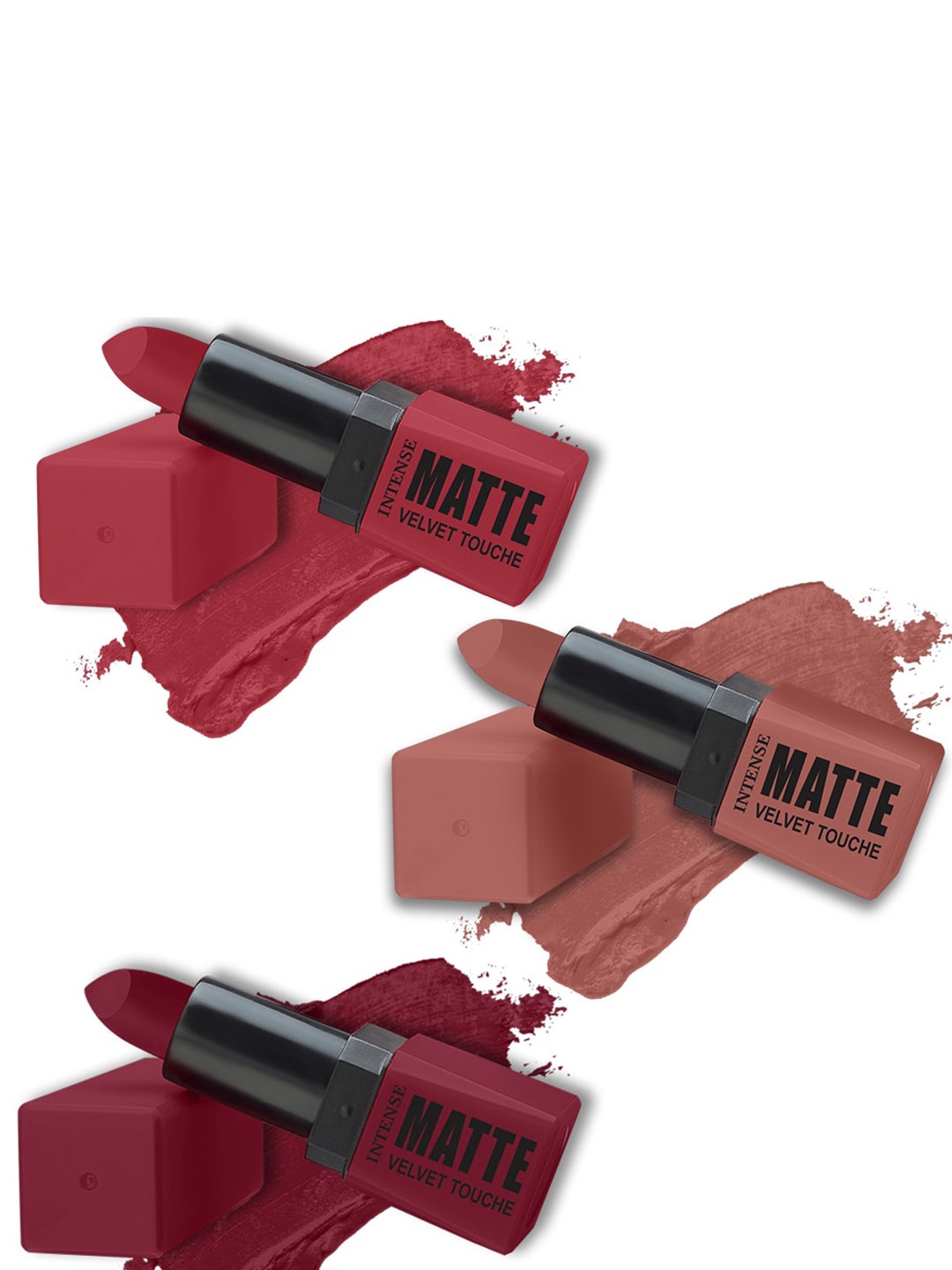 

ForSure Set of 3 Intense Matte Velvet Touche Lipsticks 3.5g Each - Shade 304, 306, 303, Maroon