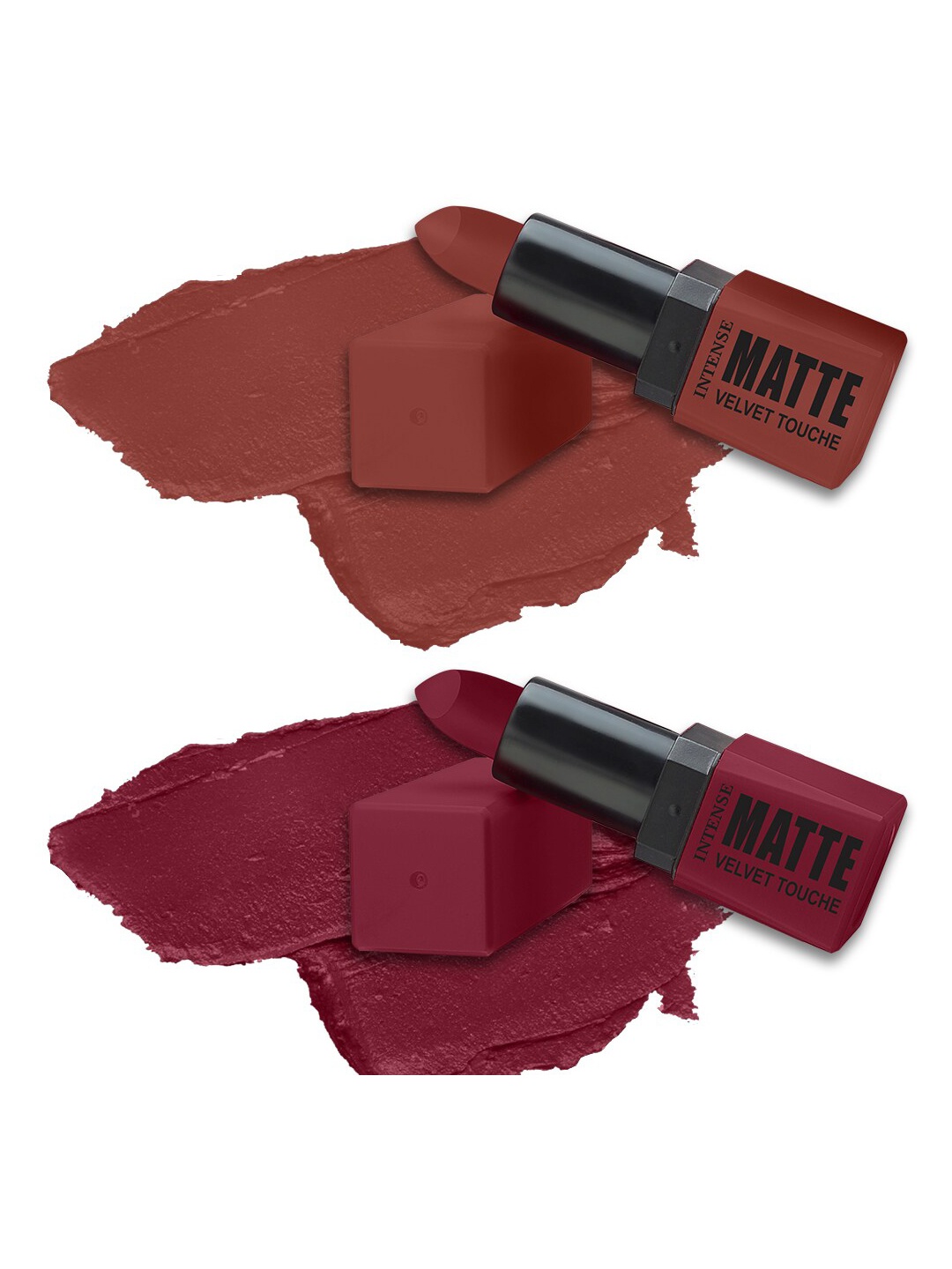 

ForSure Set of 2 Intense Matte Velvet Touche Long Lasting Lipsticks 3.5g Each - 304 & 308, Brown