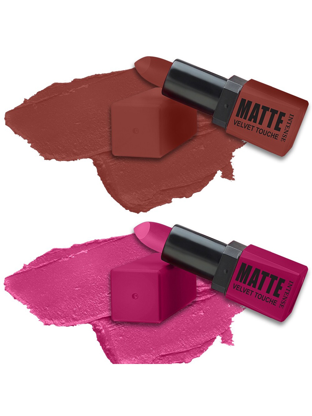 

ForSure Set of 2 Intense Matte Velvet Touche Long Lasting Lipsticks 3.5g Each - 302 & 308, Brown