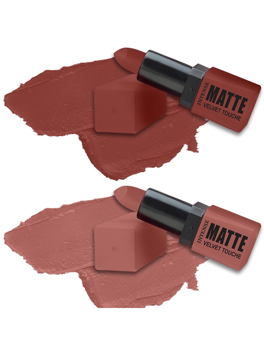 

ForSure Set of 2 Intense Matte Velvet Touche Long Lasting Lipsticks 3.5g Each - 308 & 306, Brown