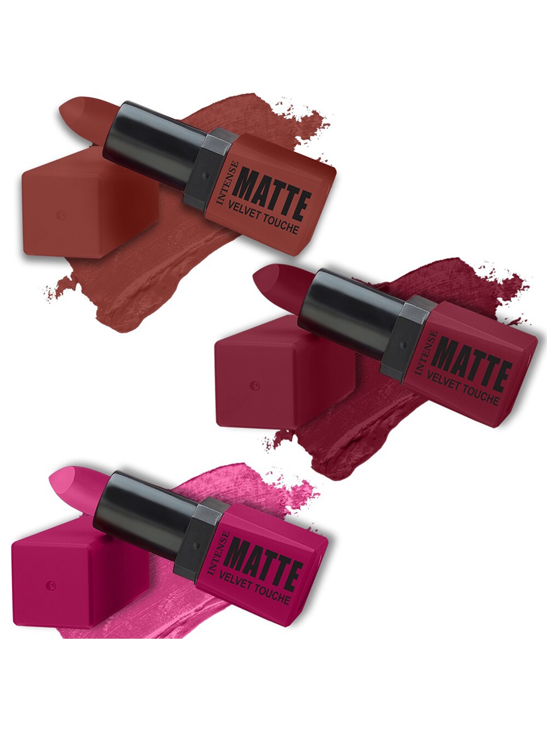 

ForSure Set Of 3 Matte Velvet Touche Lipstick 3.5 g Each, Pink