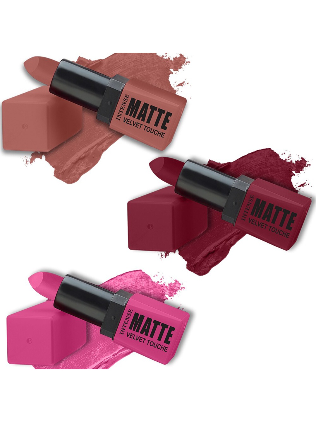 

ForSure Set Of 3 Matte Velvet Touche Lipstick 3.5 g Each, Nude