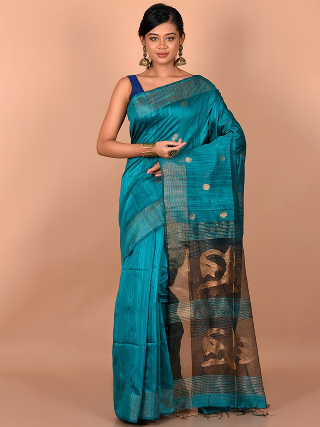 

AllSilks Blue & Black Saree