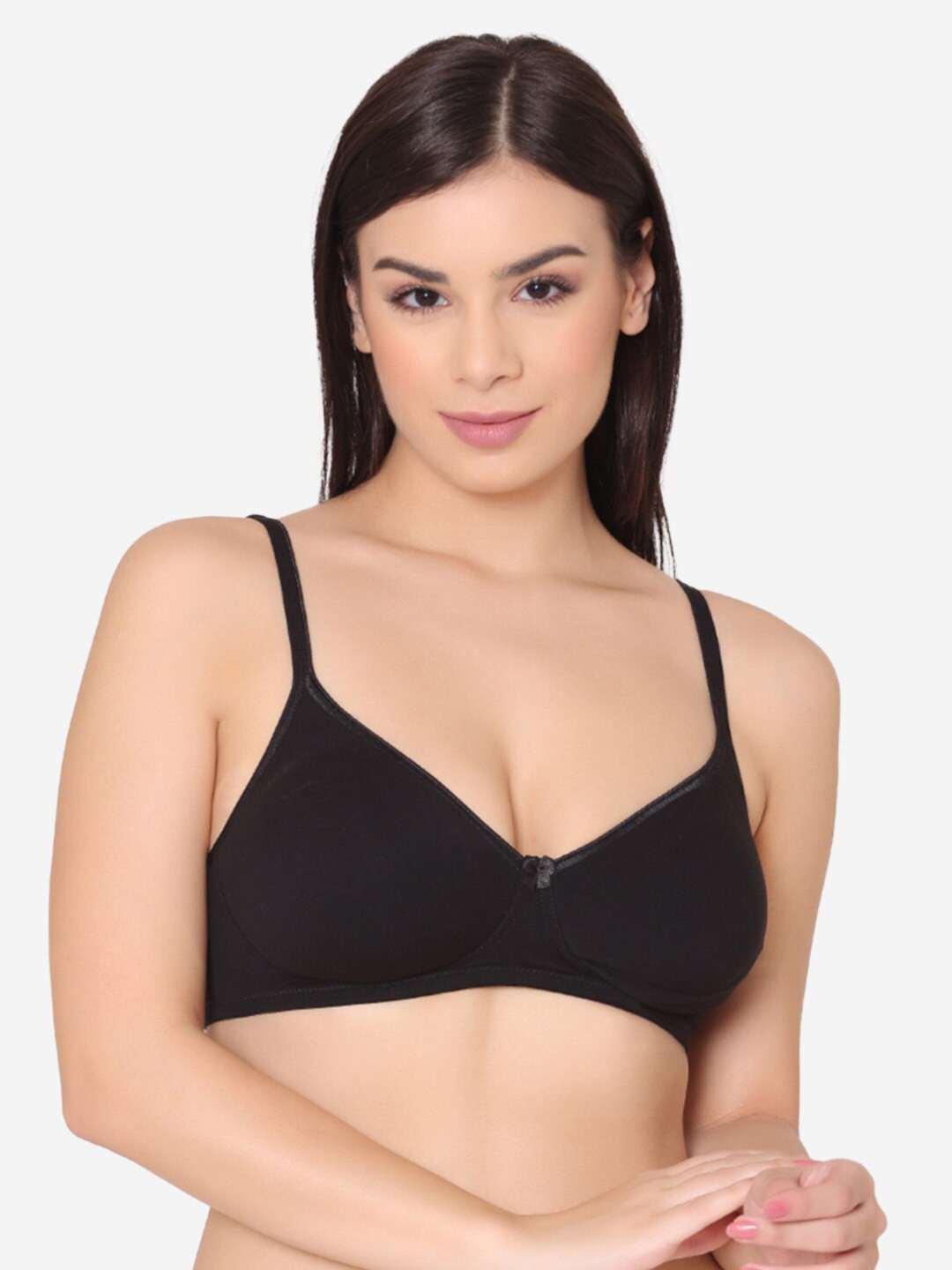 

GROVERSONS Paris Beauty Non Padded Non Wired Full Coverage Super Support Cotton Bra, Black