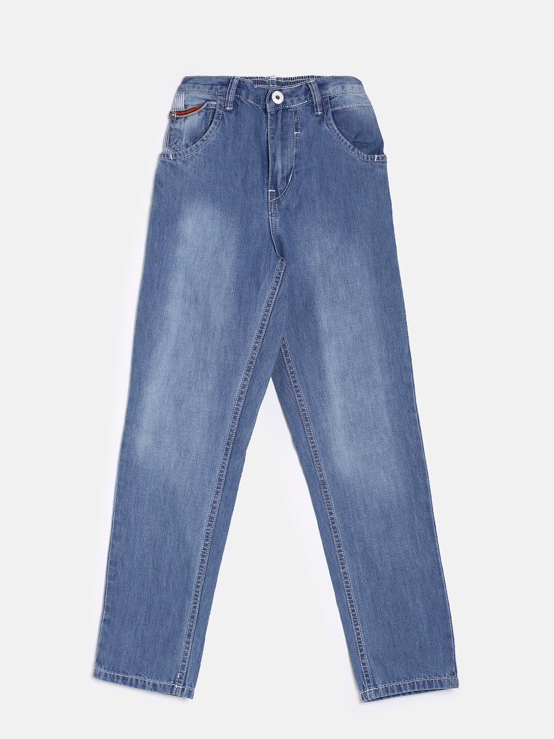 

Palm Tree Boys Blue Regular Fit Mid-Rise Clean Look Stretchable Jeans