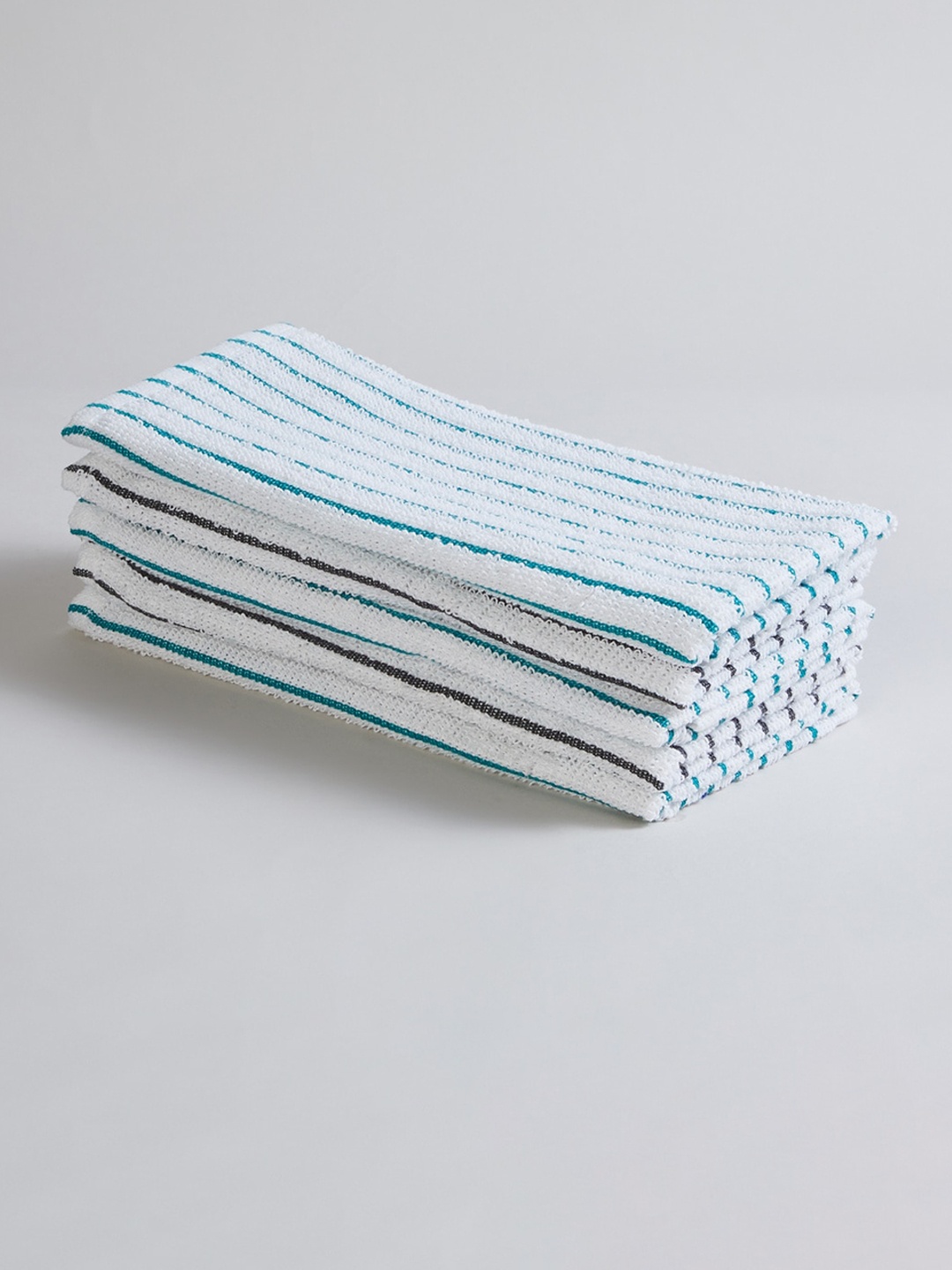 

Home Centre Fervid Set of 5 White Assorted Striped Cleaning Clothes