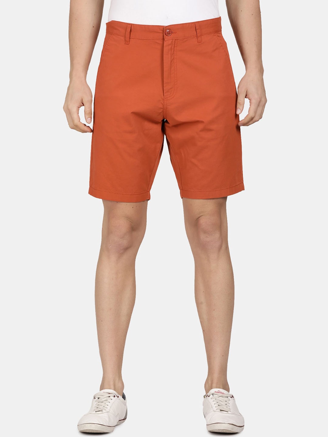 

t-base Men Cotton Shorts, Rust