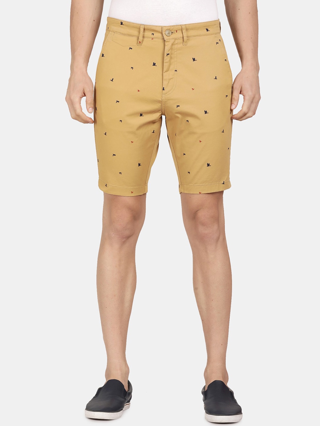 

t-base Men Printed Shorts, Yellow