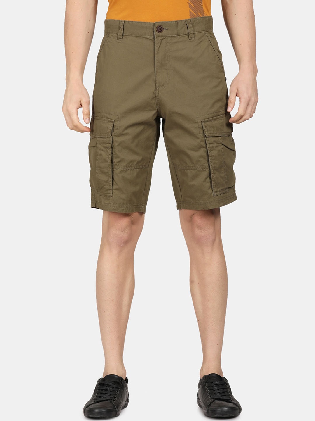 

t-base Men Cotton Cargo Shorts, Olive