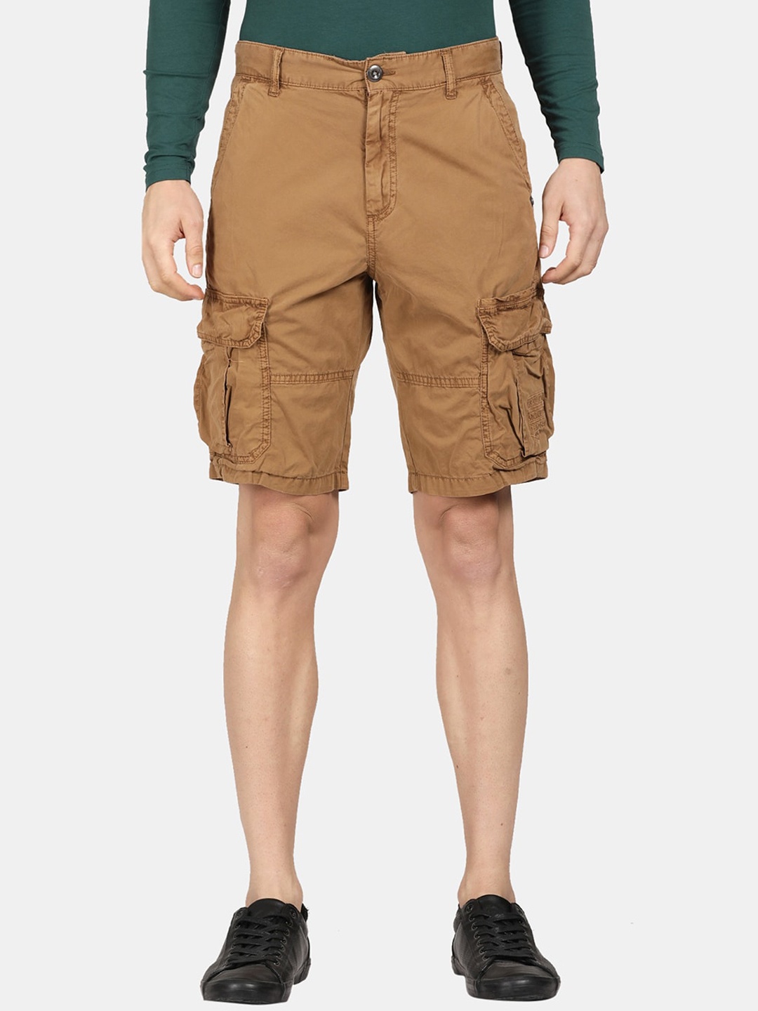 

t-base Men Cotton Cargo Shorts, Brown
