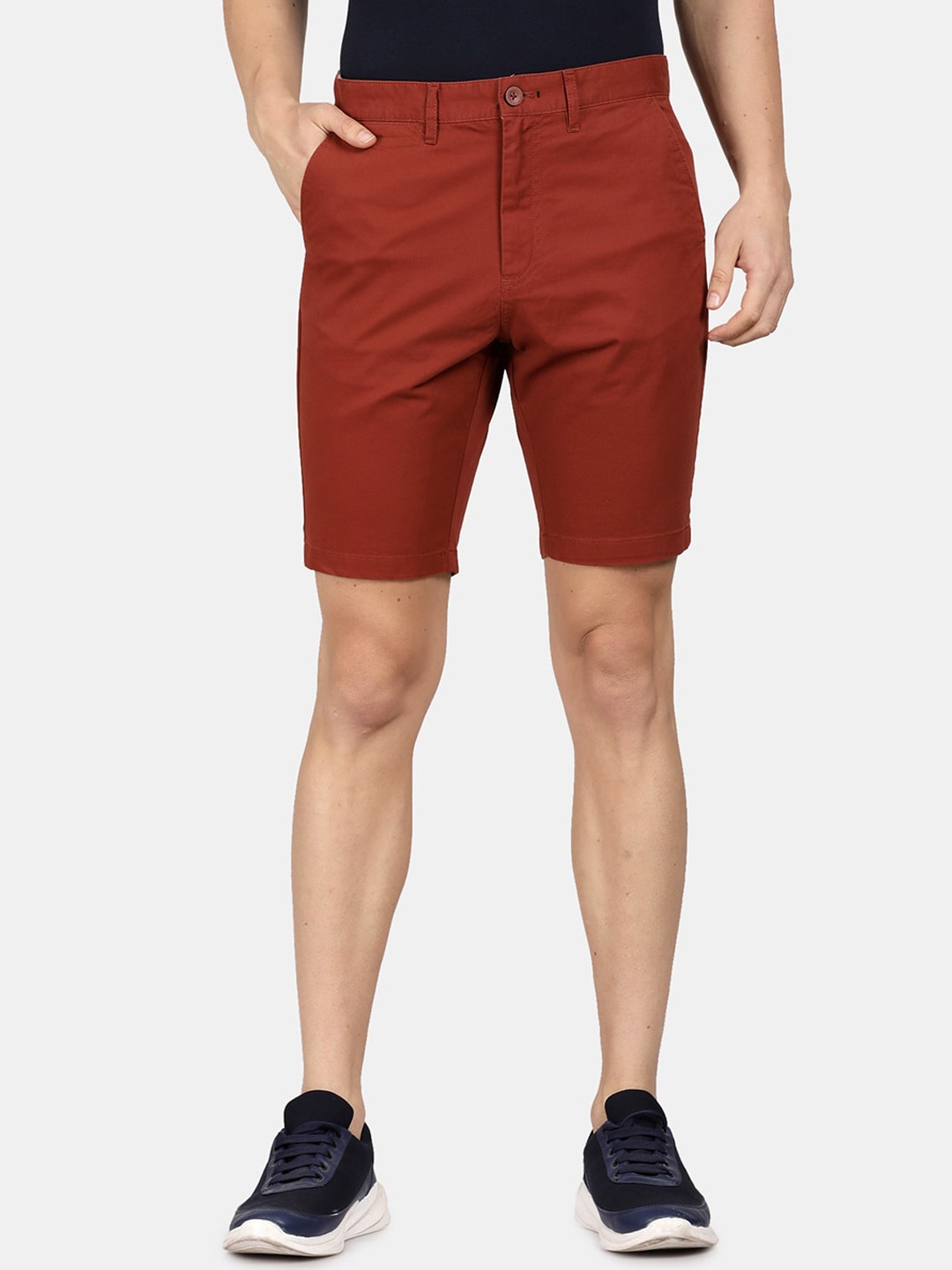 

t-base Men Cotton Shorts, Rust