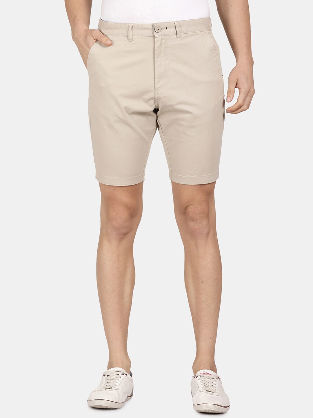 

t-base Men Cotton Shorts, Beige