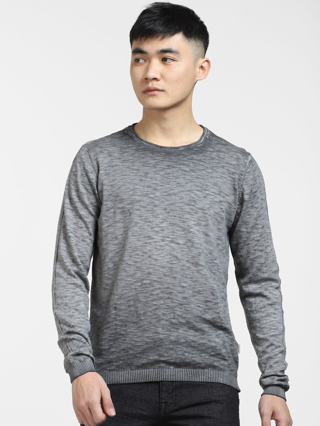 

Jack & Jones Men Cotton Pullover, Grey