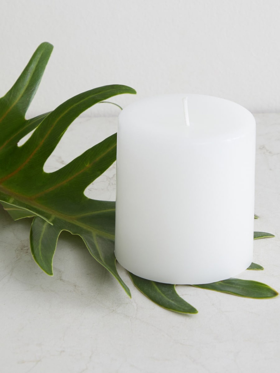 

Home Centre Marshmallow Wax Pillar Candles, White