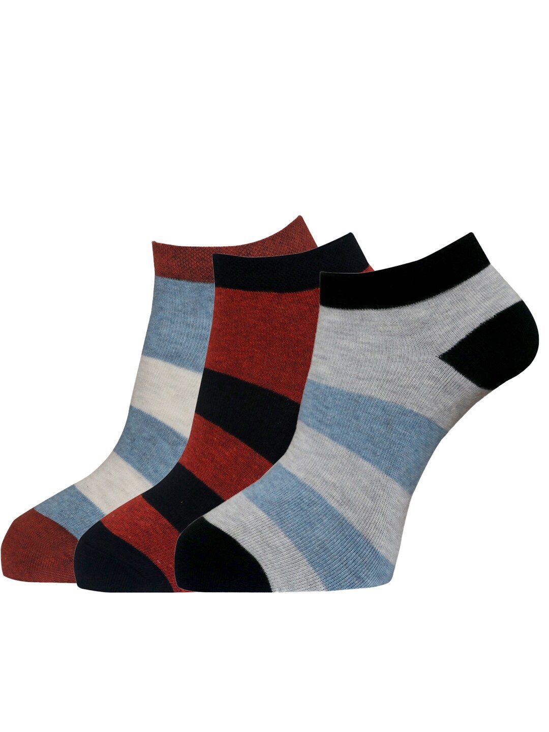 

Dollar Socks Women Pack Of 3 Assorted Cotton Ankle-Length Socks