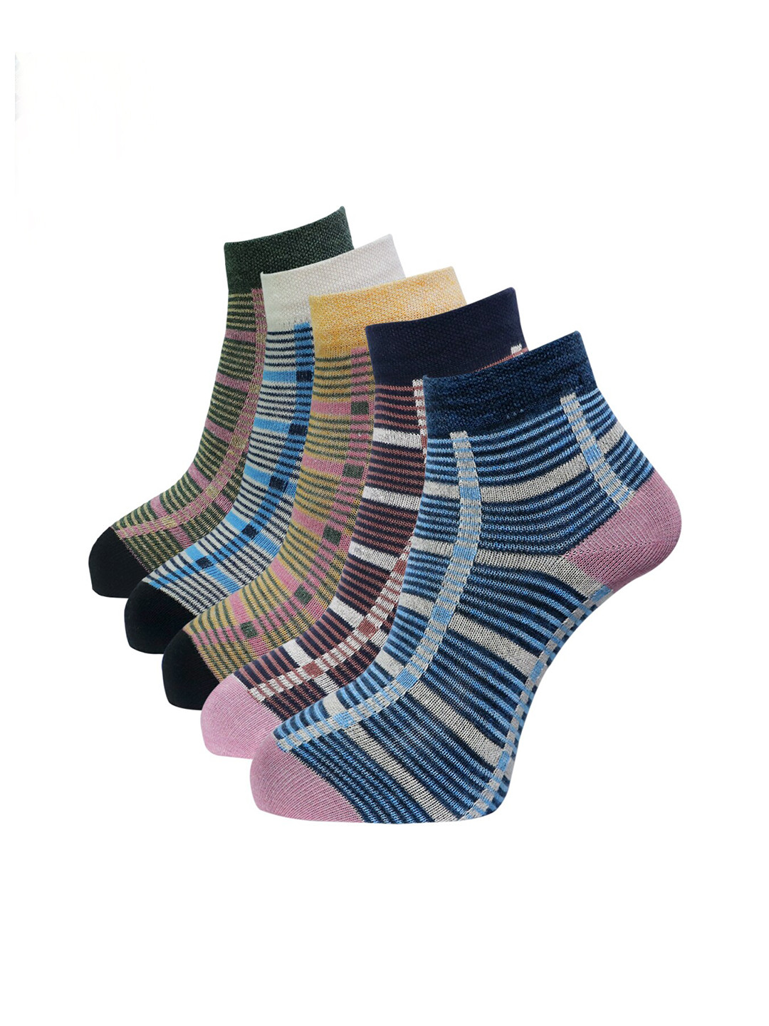 

Dollar Socks Women Pack Of 5 Assorted Cotton Ankle-Length Socks