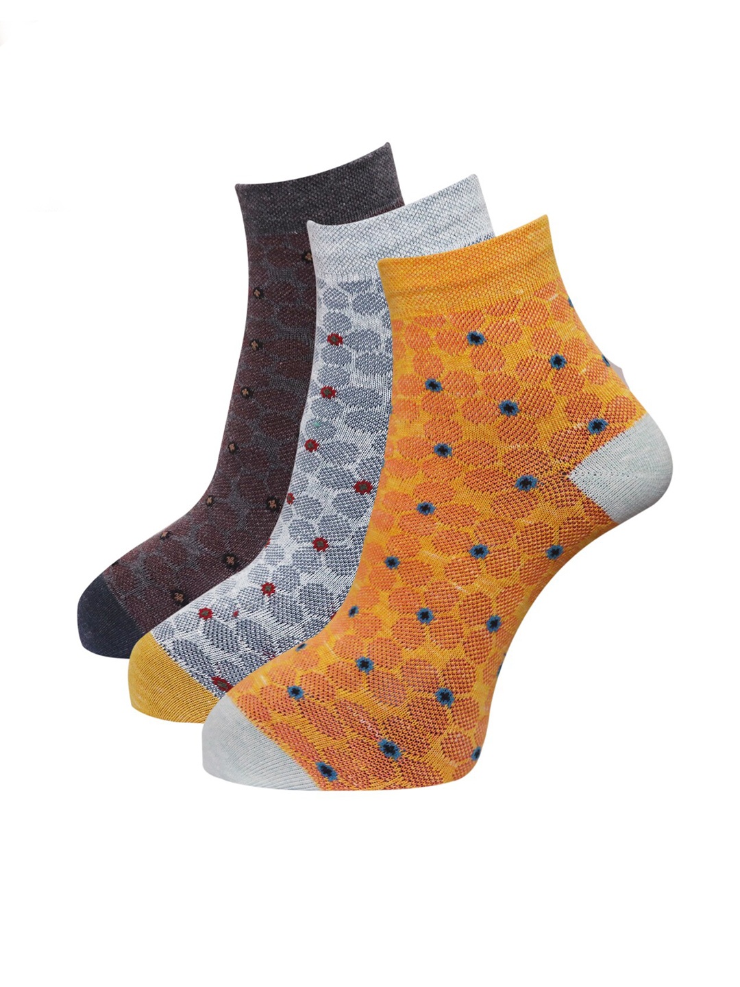 

Dollar Socks Women Pack Of 3 Assorted Cotton Ankle-Length Socks