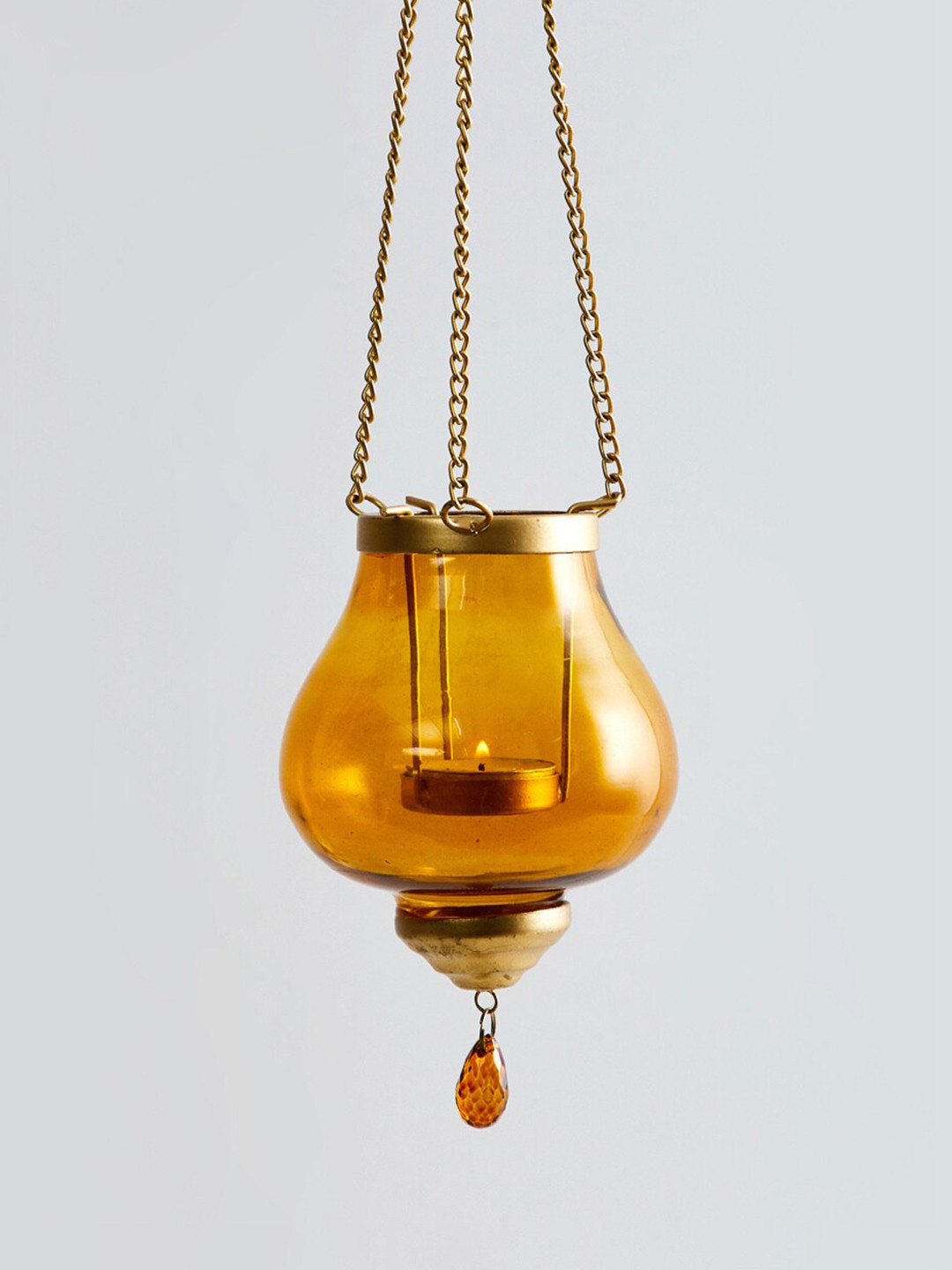 

Home Centre Glass T-Light Holder, Yellow