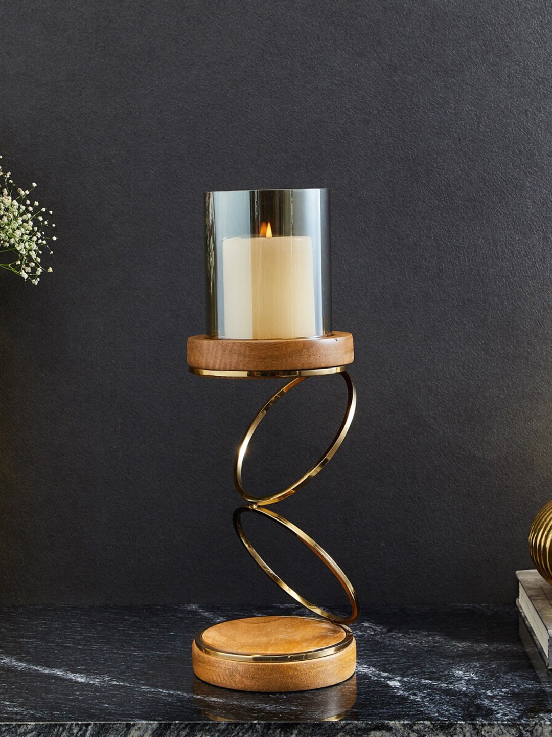 

Home Centre Ring Candle Holder, Gold