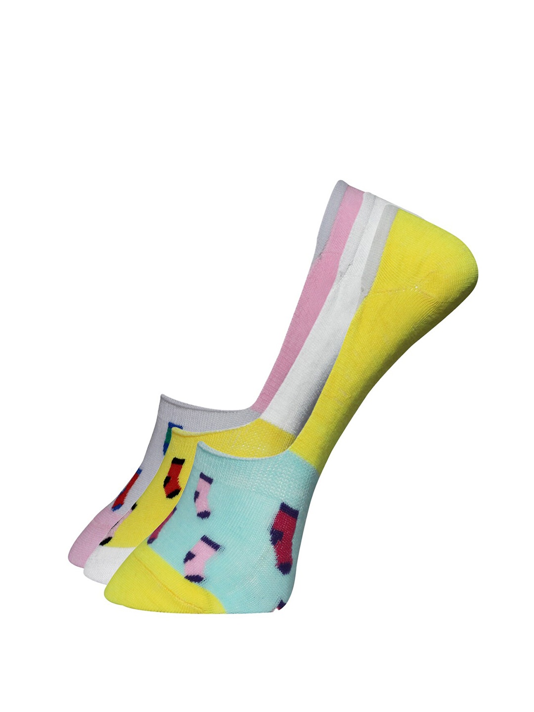 

Dollar Socks Women Pack Of 3 Assorted Cotton Shoe Liner Socks