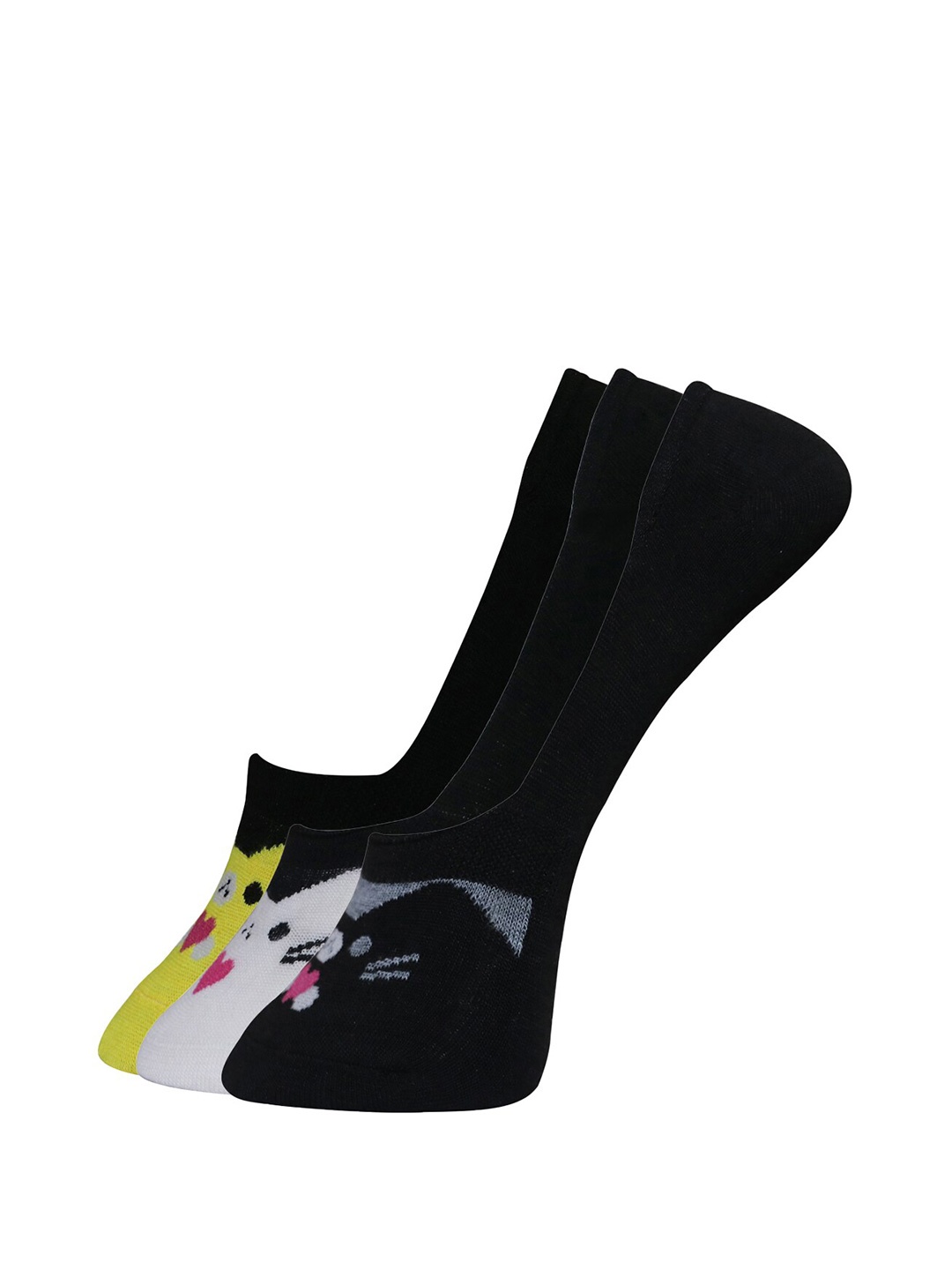 

Dollar Socks Women Pack Of 3 Assorted Cotton Shoe-Liners