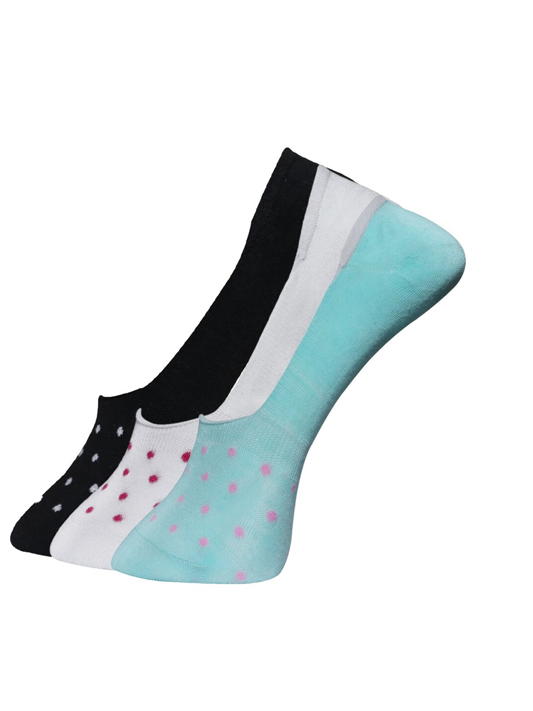

Dollar Socks Women Pack Of 3 Assorted Cotton Shoe-Liners