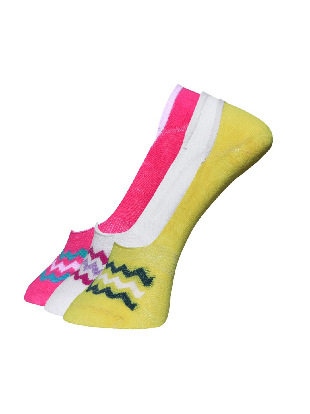 

Dollar Socks Women Pack Of 3 Assorted Cotton Shoe-Liners