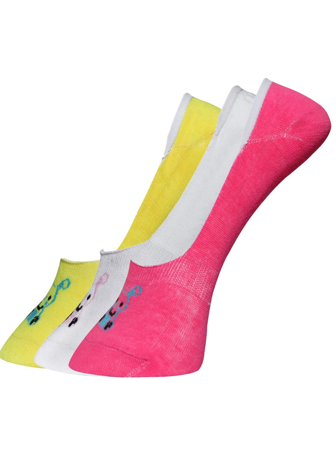 

Dollar Socks Women Pack Of 3 Assorted Cotton Shoe Liners