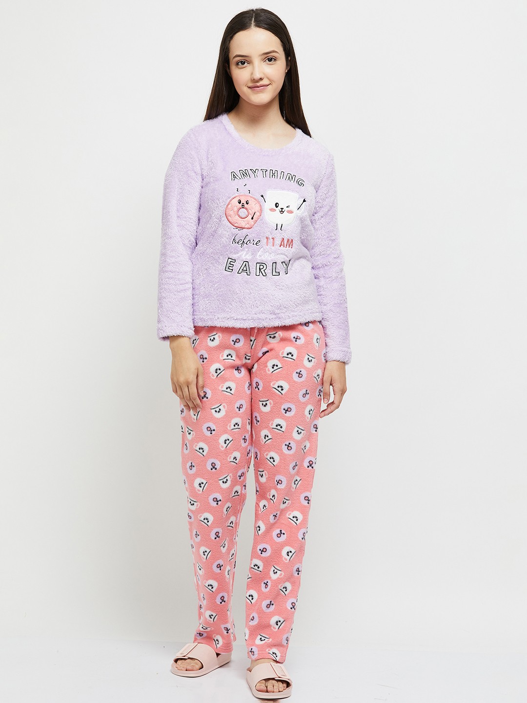 

max Women Printed Sweatshirt, Purple